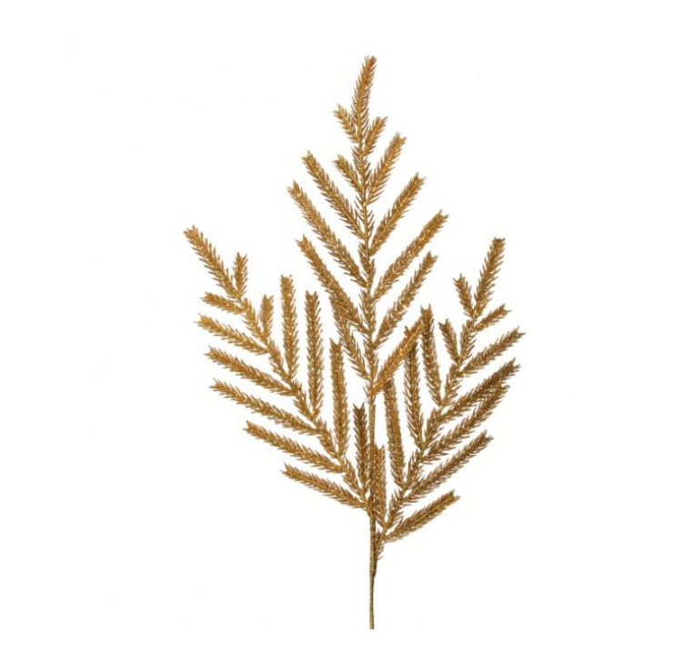 22" Glittered Pine Spray (Gold)