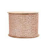 4" Mesh Wired Ribbon (Rose Gold) 10 Yard Roll