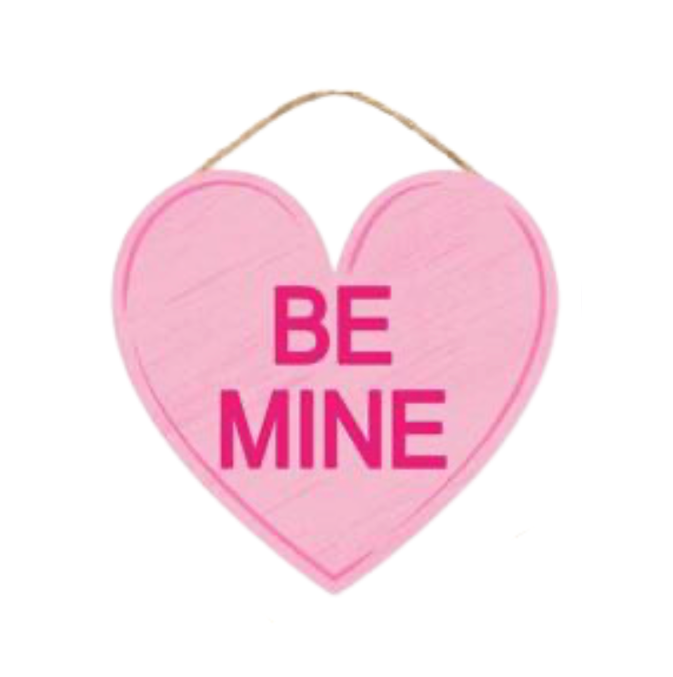 6"L Conversation Hearts Ornaments (Be Mine)