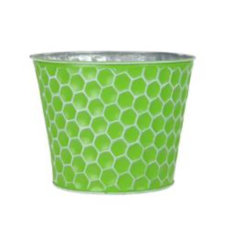 6.75"Diax5.5"H Emboss Quilted Pot Cover (Lime)