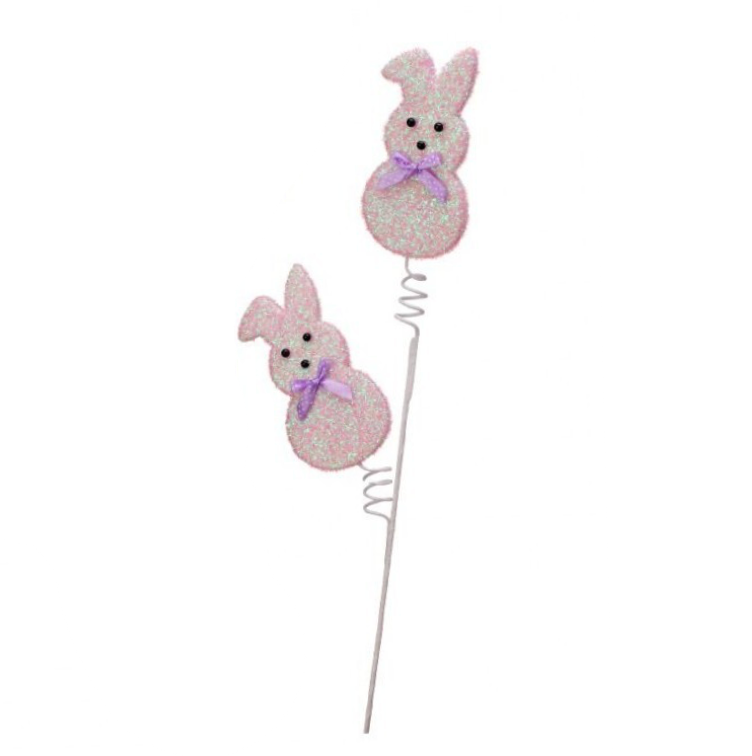 27" Sugared Bunny Peep Spray (Pastel Purple)