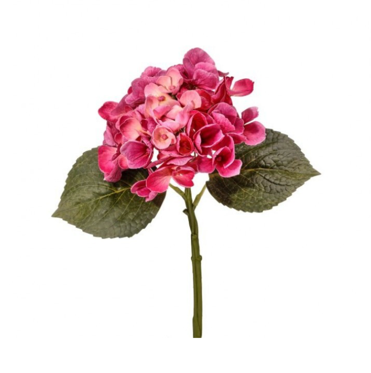 13.5" Pe Real Touch Hydrangea Pick (Hot Pink)