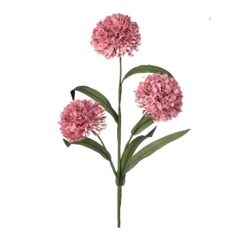 20" Wild Foam Allium Spray X3 (Pink)