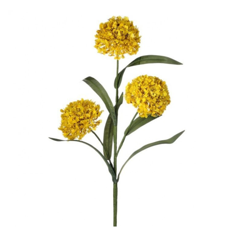 20" Wild Foam Allium Spray X3 (Yellow)