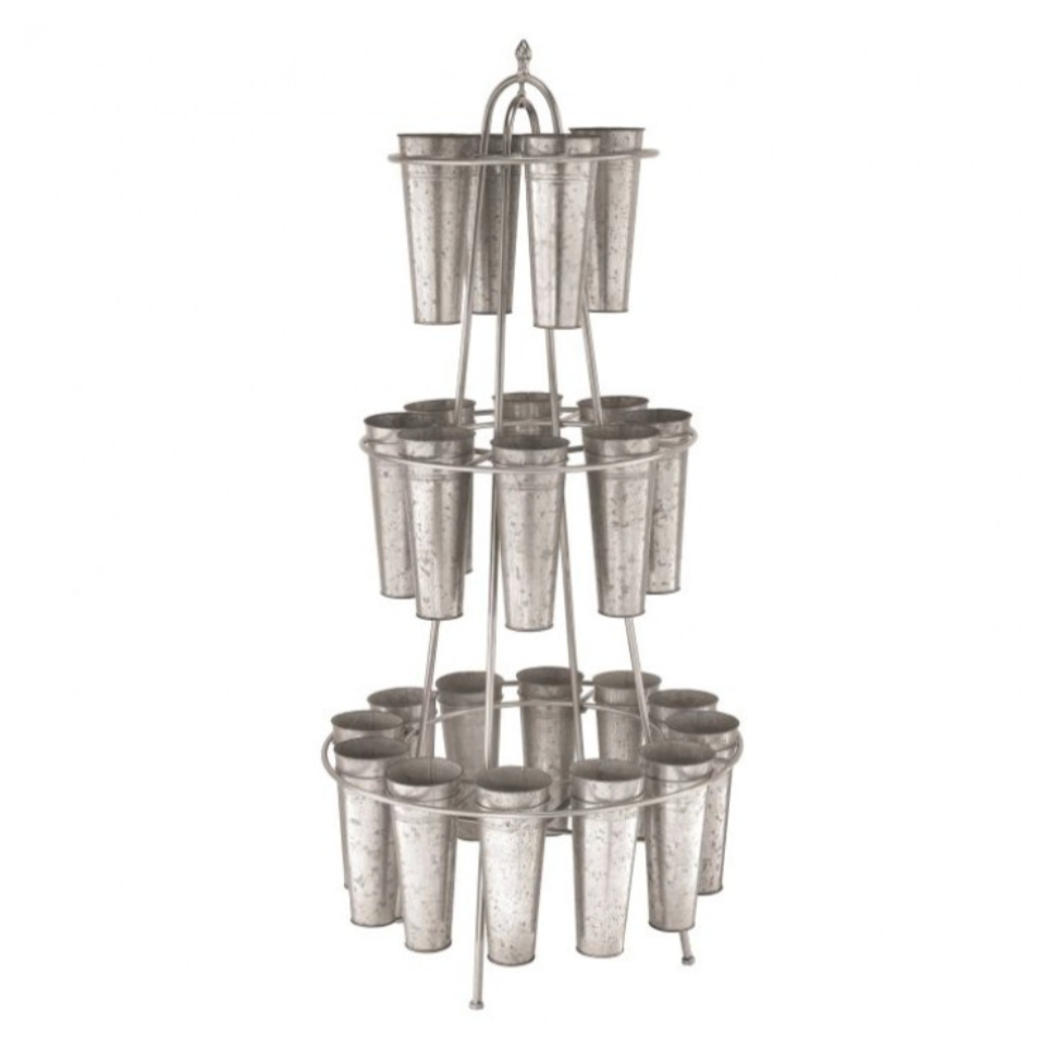 59" Metal 3 Tier Round Flower Rack X24