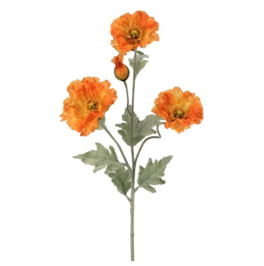 33" Wild Poppy Spray X3 (Orange)