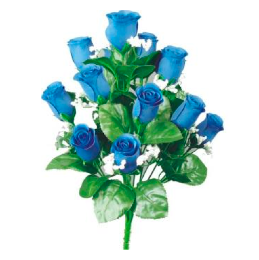 16" Lillian Rose Bud Bush x 14 (Navy Blue)