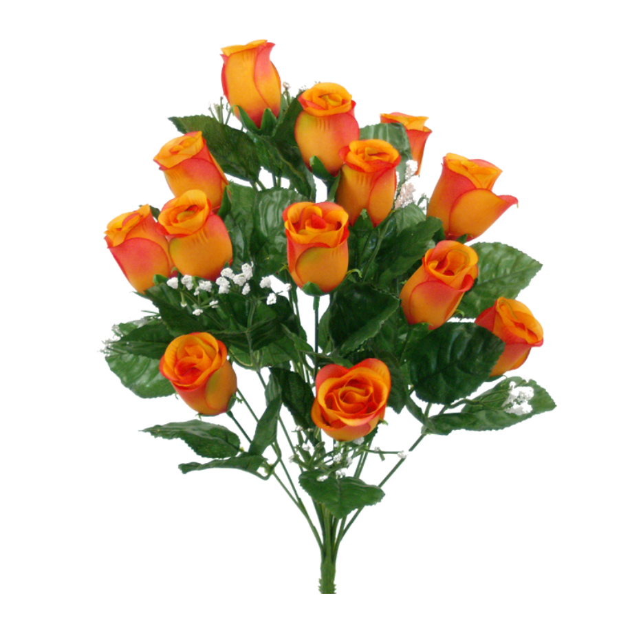 16" Lillian Rose Bud Bush x 14 (Orange)