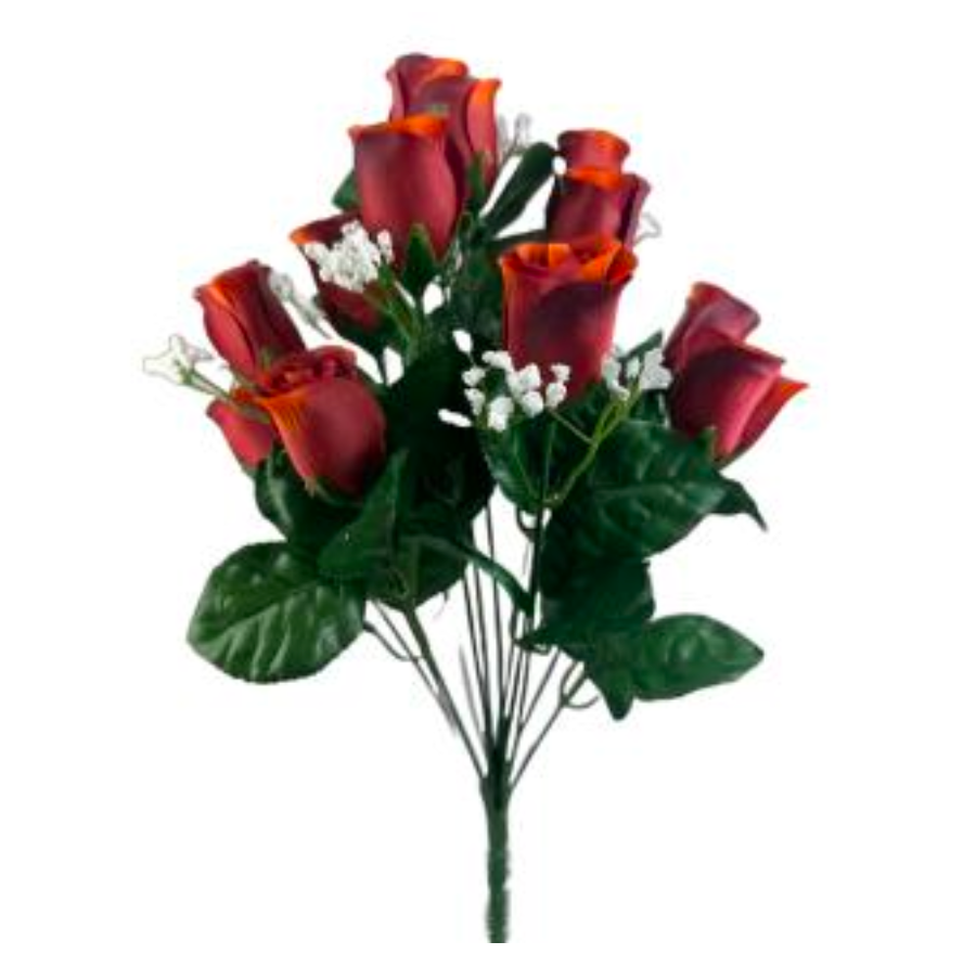 16" Lillian Rose Bud Bush x 14 (Terracotta)