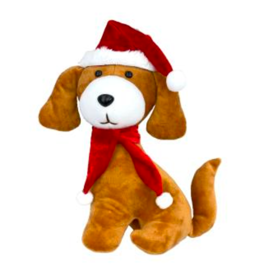 Plush Santa Dog