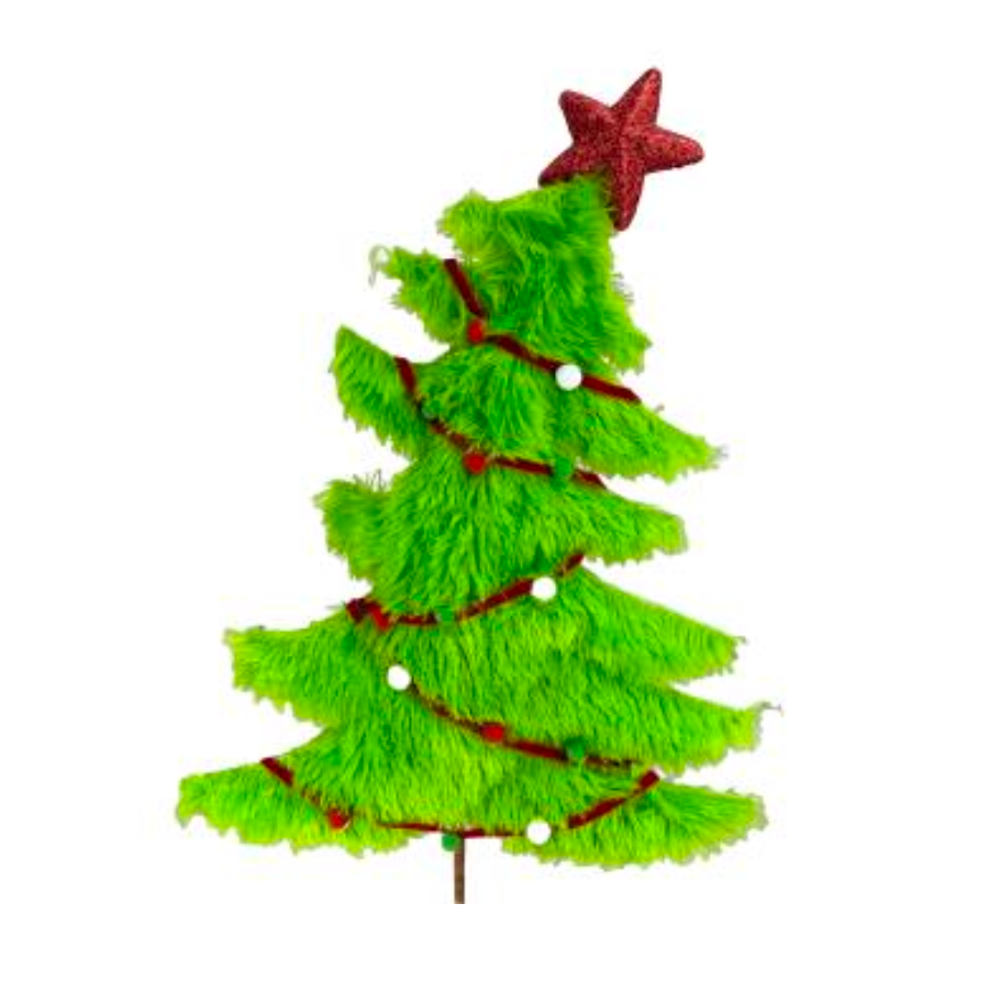 27" Furry Christmas Tree Pick