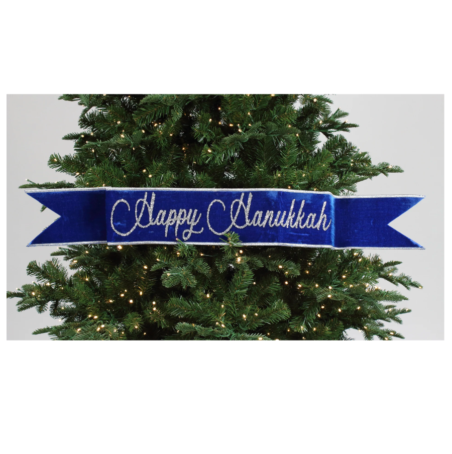 4"X36" Happy Hanukkah Banner