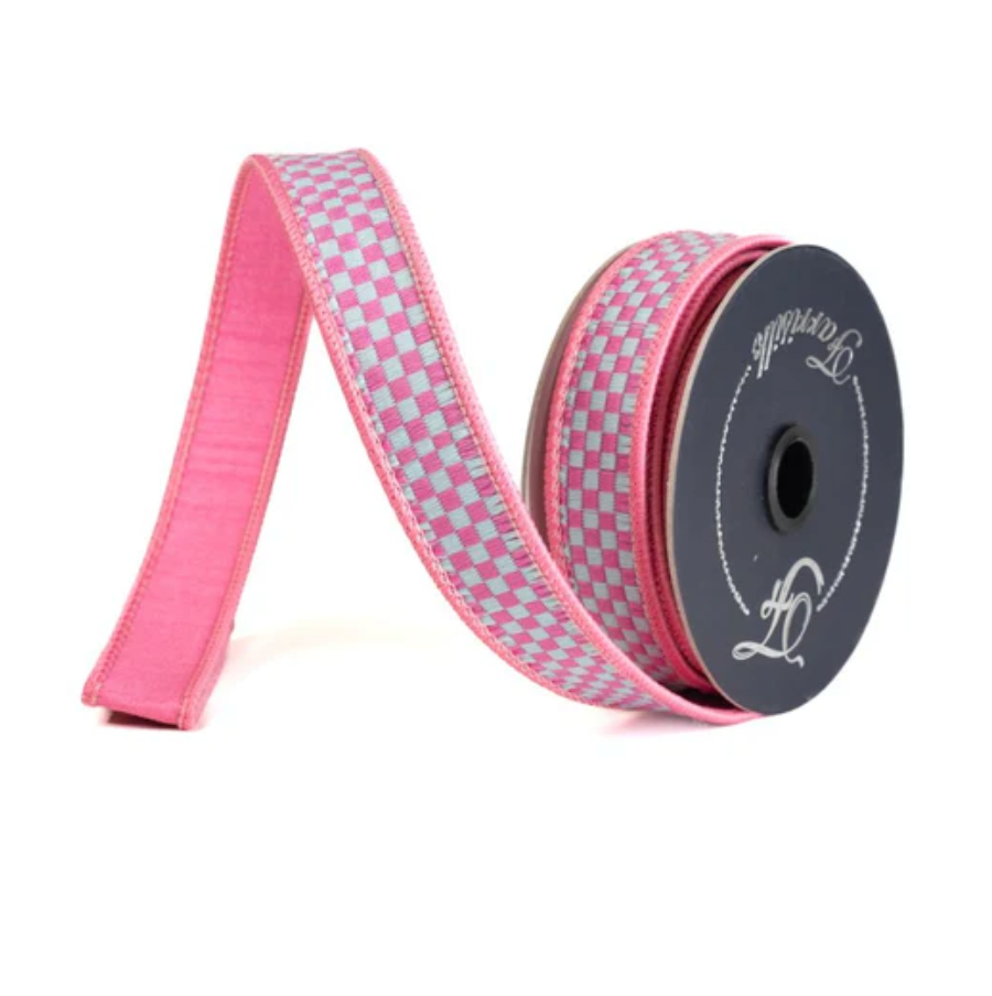 1"X10YD Kitschy Checks (Light Pink & Spearmint)