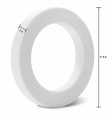 11.8" FloraCraft CraftFōM Beveled Wreath (White)