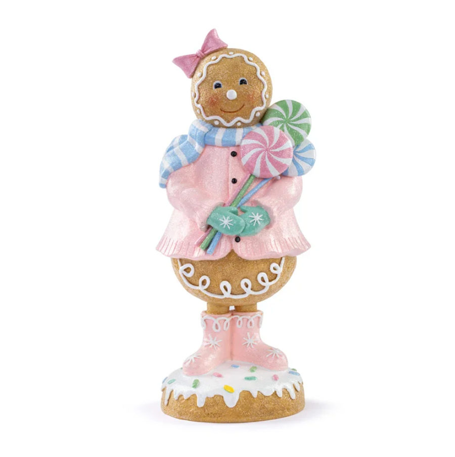 Gingerbread Girl Holding Candy