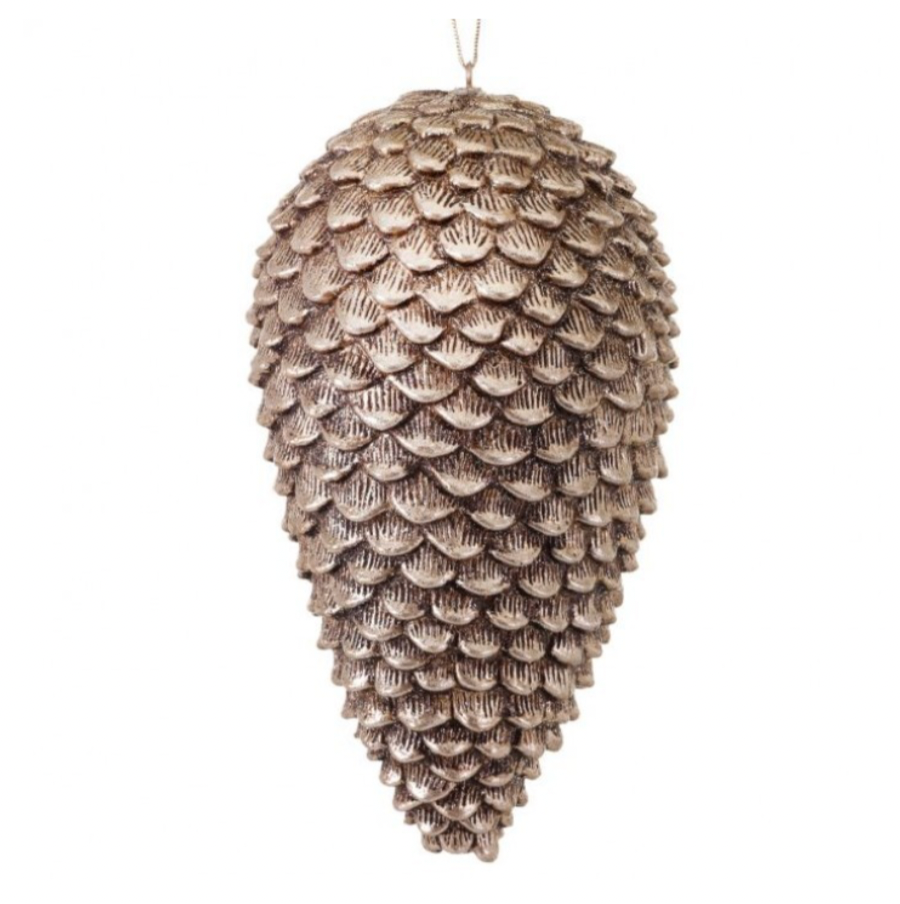 9" Glitter Pine Cone Ornament