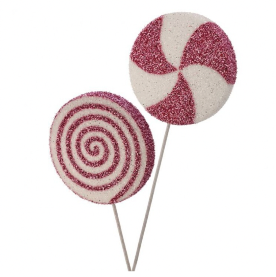 26" Glitter Lollipop On Stick 2/Ast