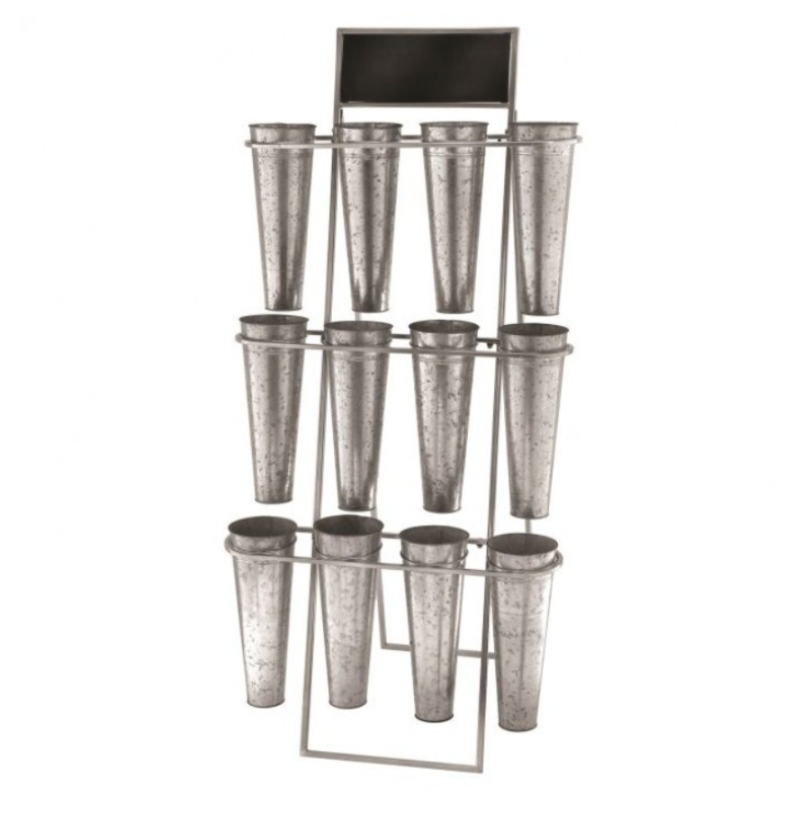 29X61" Metal 3 Tier Flower Rack x12 W Board