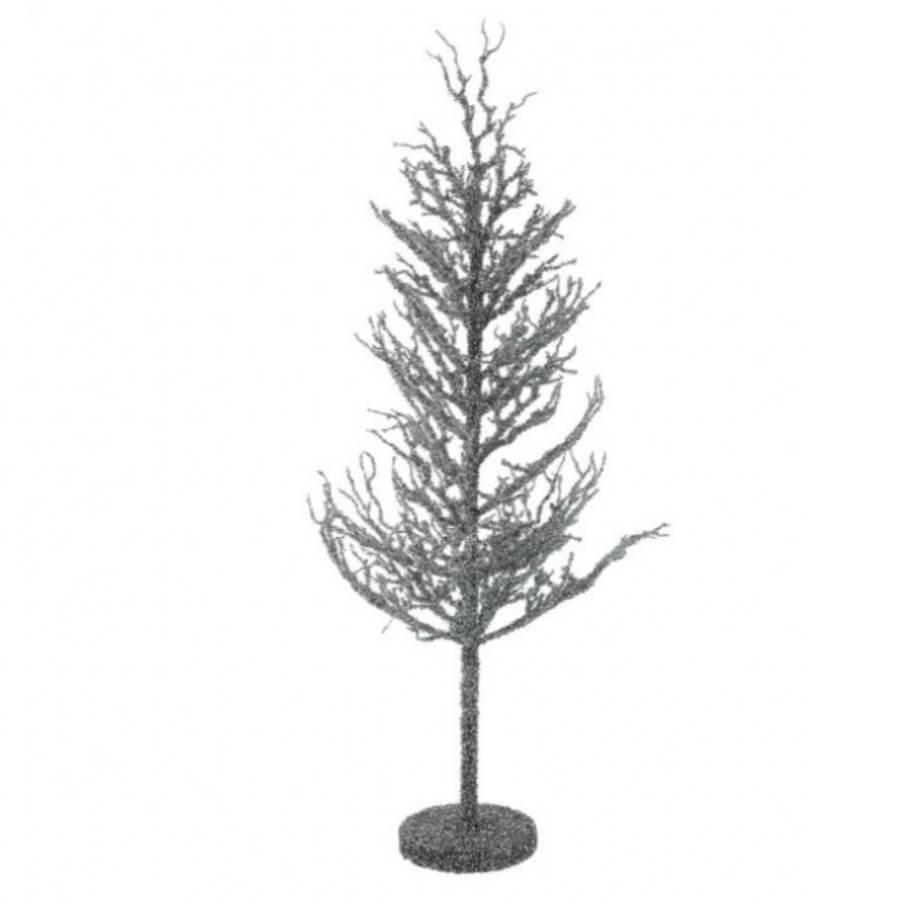 36" Winter Frost Twig Tree W/Glitter Base