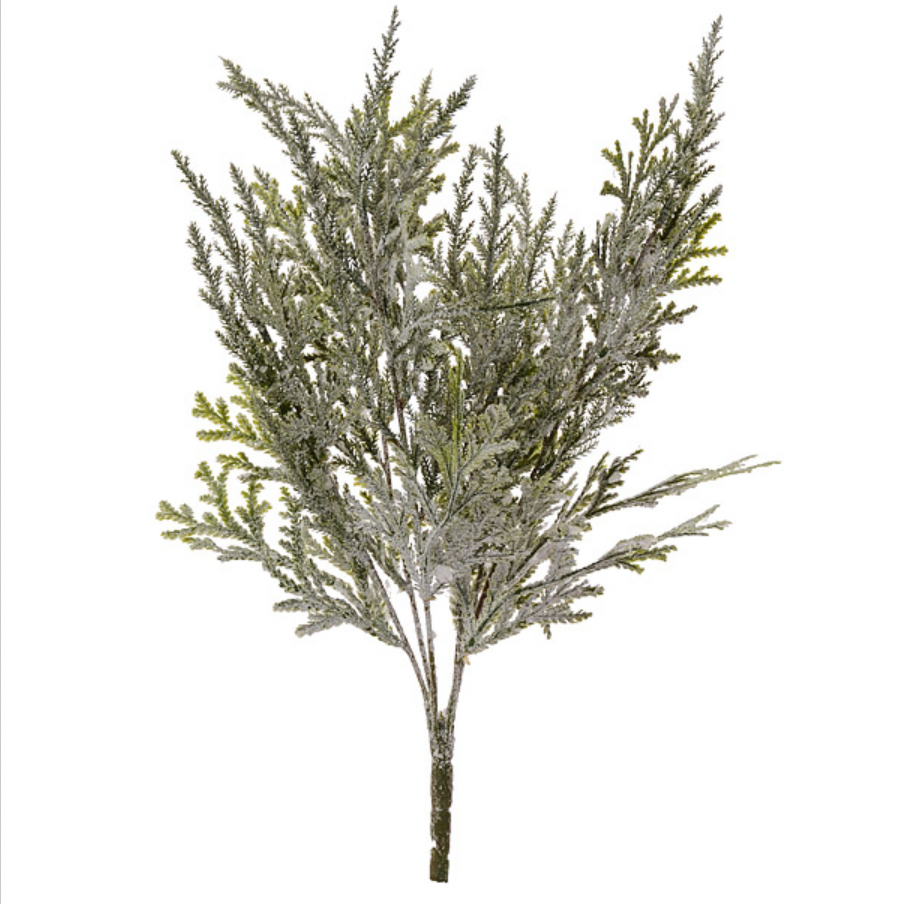 17" Frosted Mixed Greens Bush