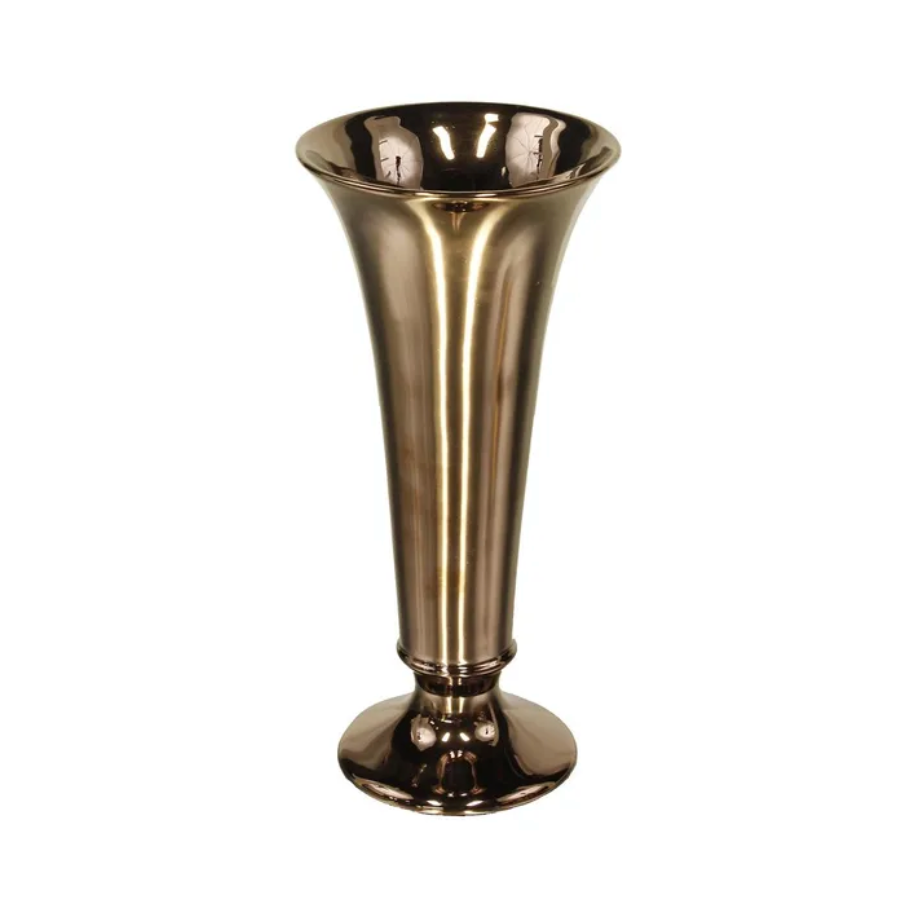 11.5"H x 5.5"Dia Stoneware Footed Vase