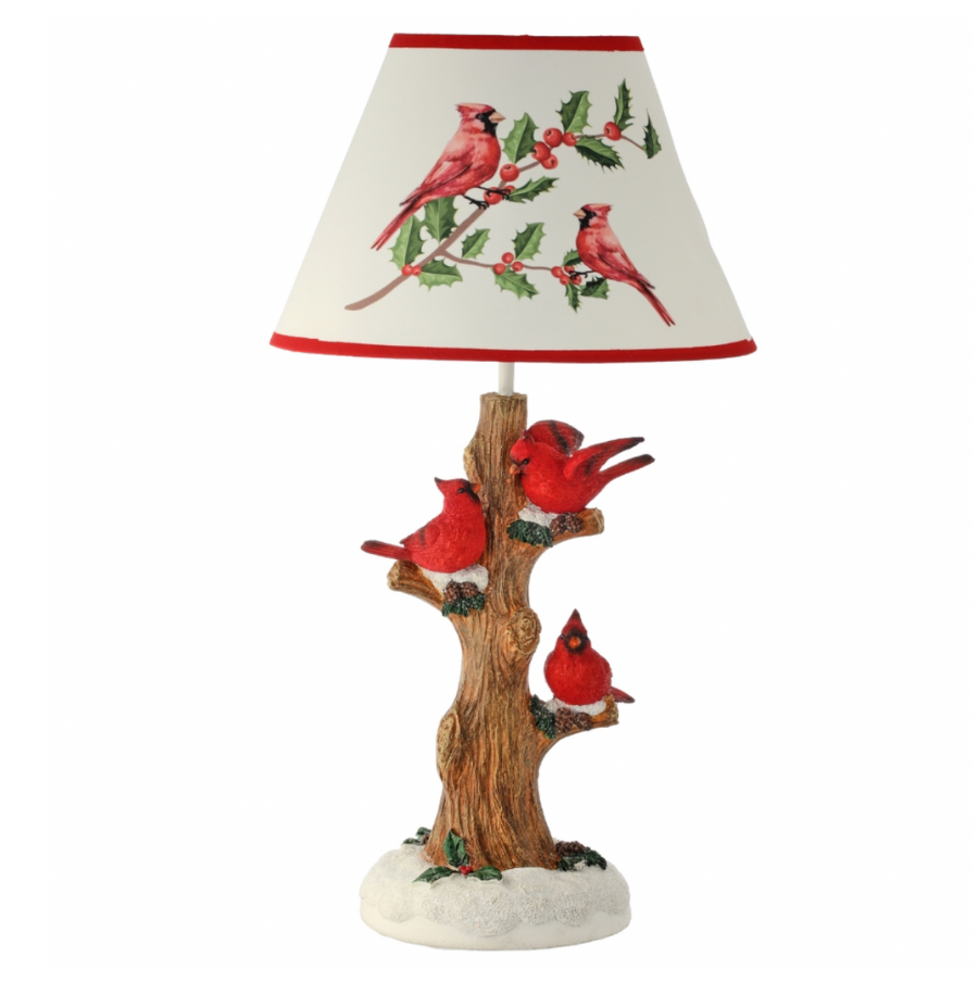 20.5" Ul Cardinal Lamp W/Shade