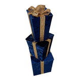 28" Triple Velvet Gift Box Stack