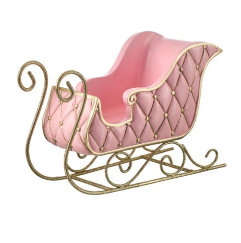 12" Quilted Sleigh (Pink)