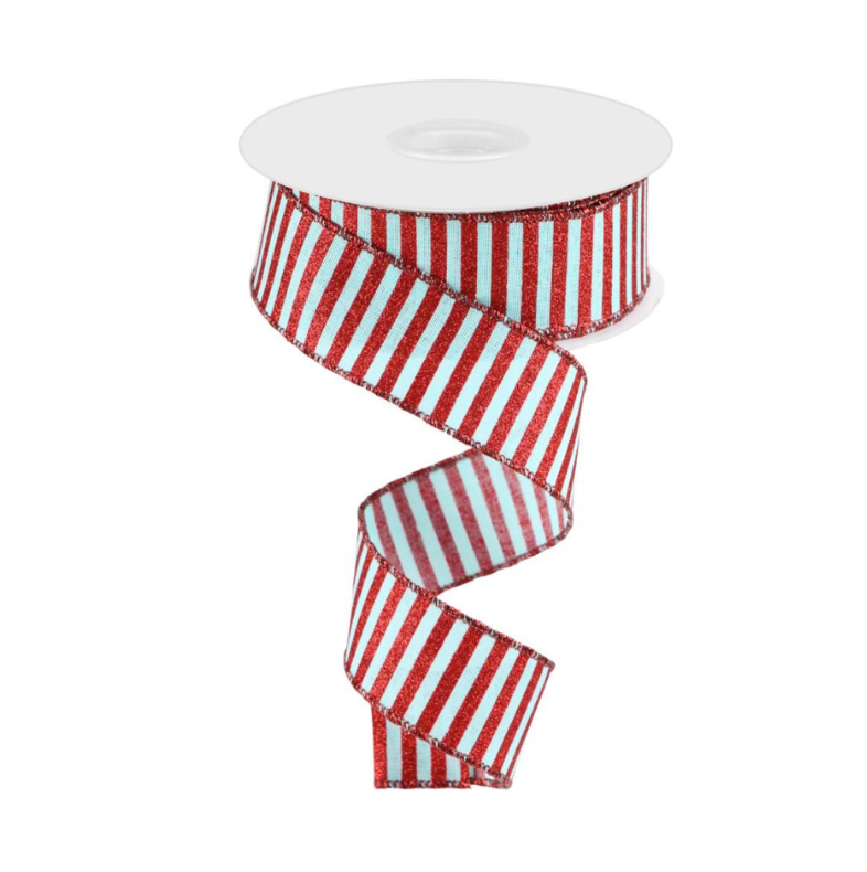 1.5" x 10yd Glitter Stripe On Royal