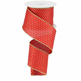 Red & Gold Swiss Dot Wreath Kit