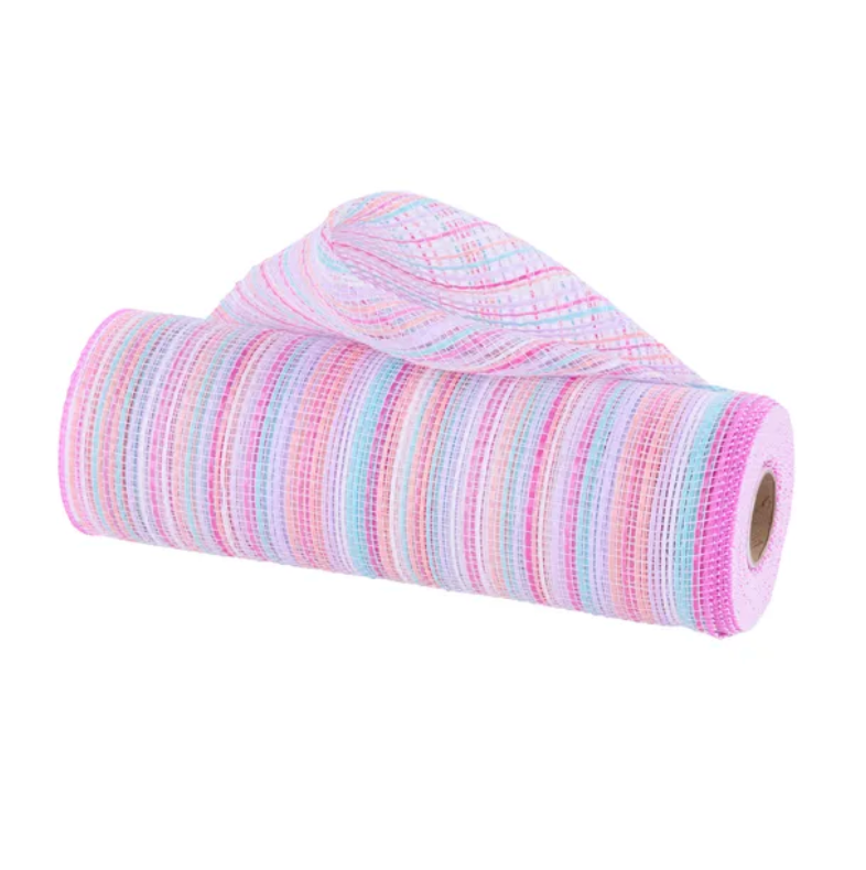 10" x 10yd Vertical Multicolor Stripe Mesh