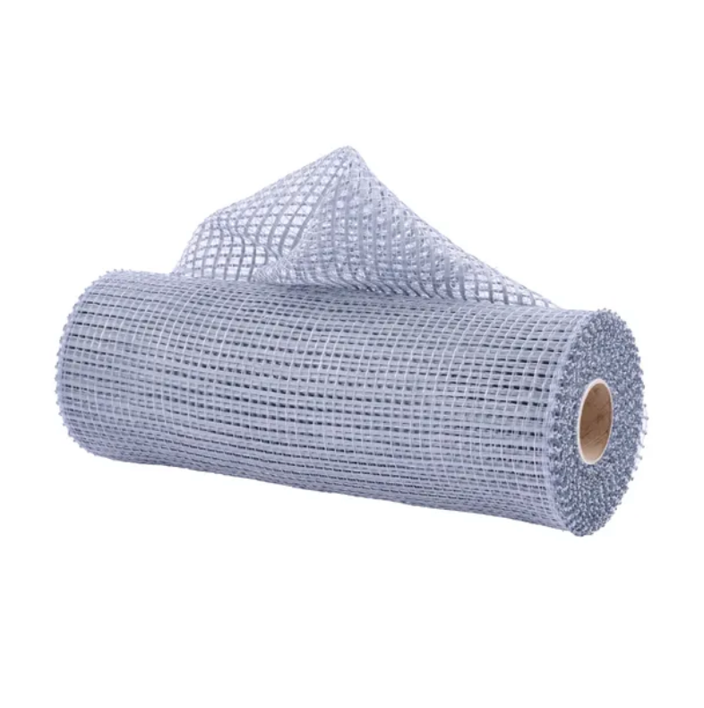 10" x 10yd Horizontal Wide Stripe Mesh (Grey)