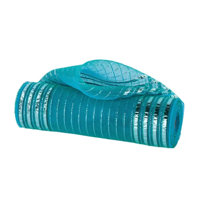 10.25" x 10yd Fine Weave Matte/Metallic Border (Teal/Turquoise)
