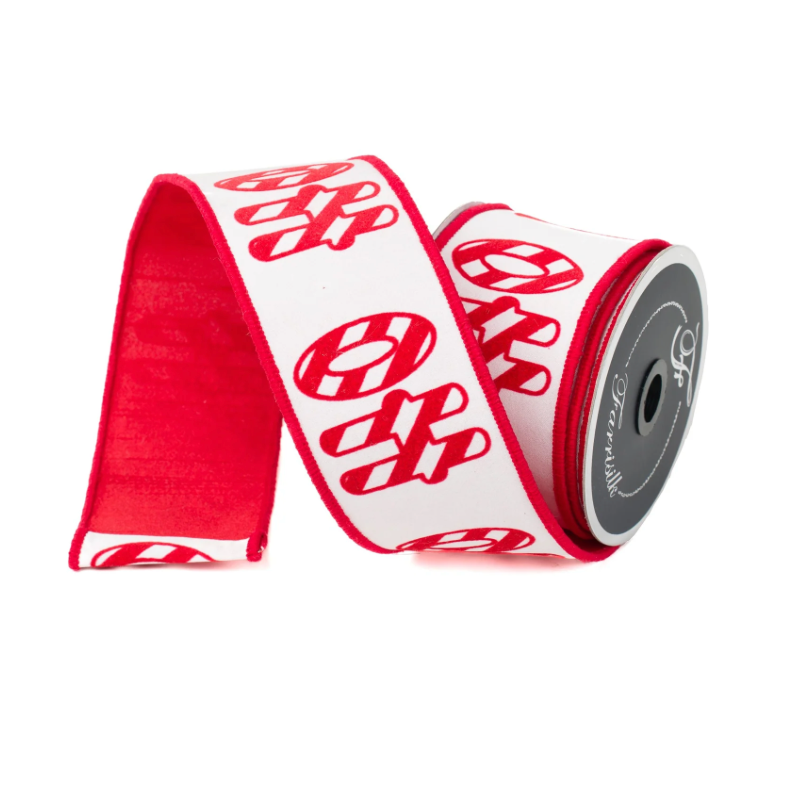 2.5" X 10YD North Pole (Red/White) Farrisilk