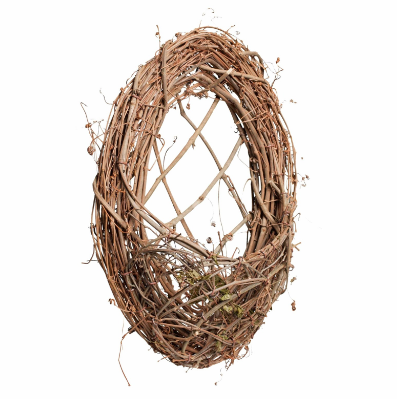 24" Oval Grapevine with Pocket