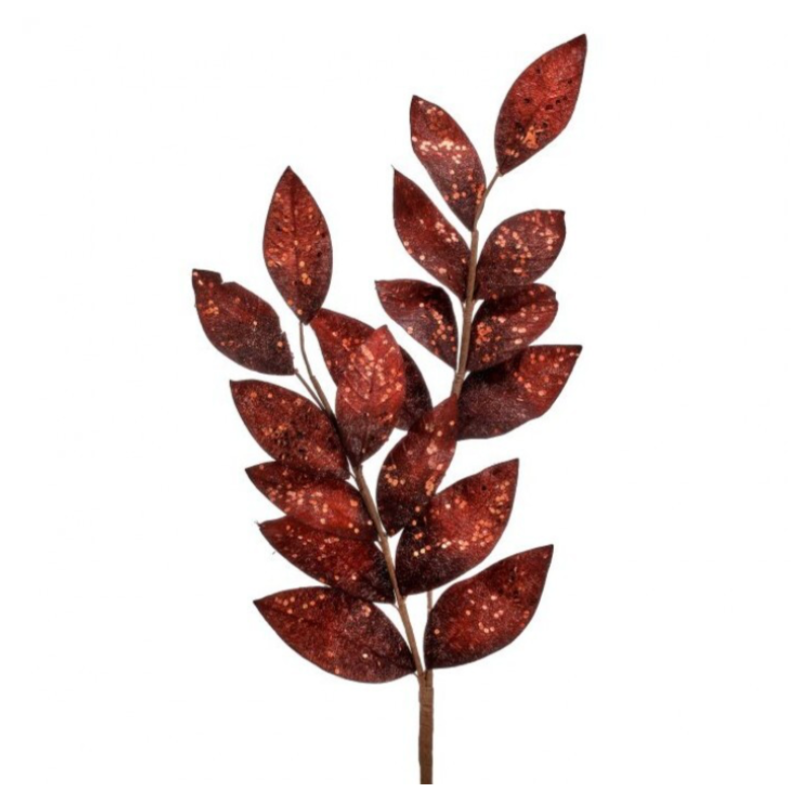 25" Glitter Laurel Spray (Bronze)
