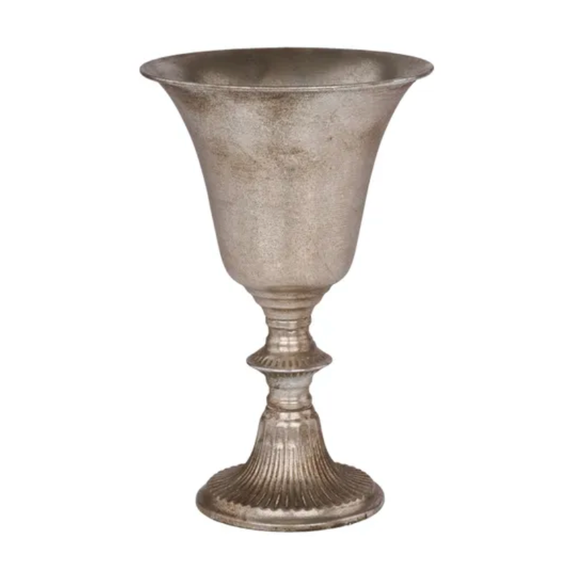 12"Hx8"Dia Waterproof Tin Footed Compote