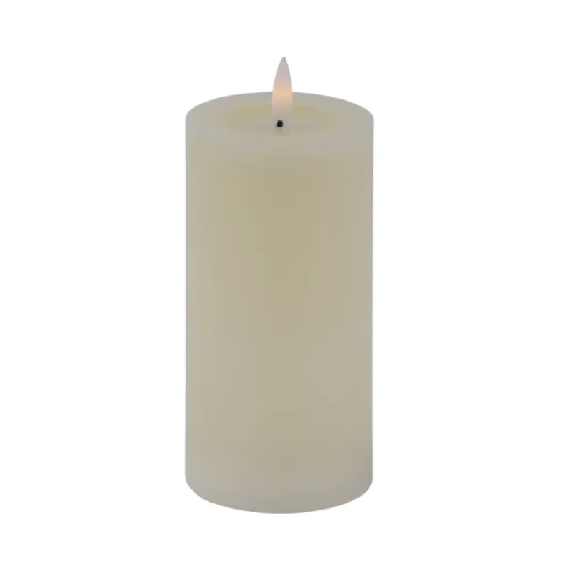 6"H x 3"Dia Flameless Melted-Look Candle