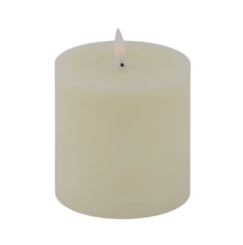 4"H x 4"Dia Flameless Melted-Look Candle