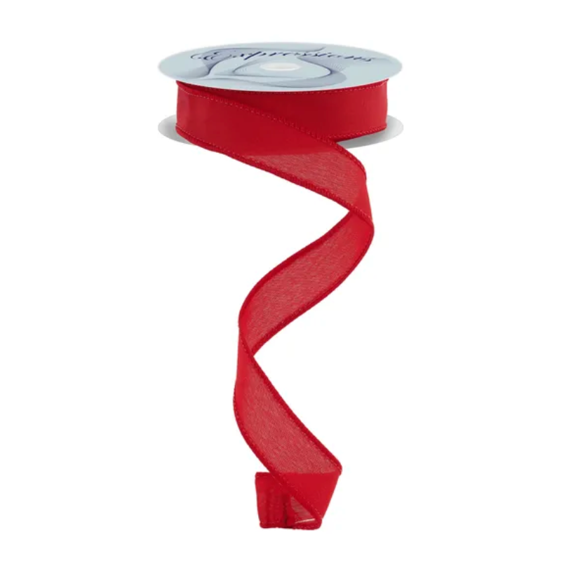 7/8" x 10yd Solid Fabric (Cranberry)