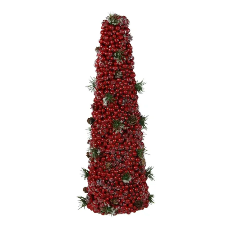 15.75"H Cone Tree W/Berry/Pine