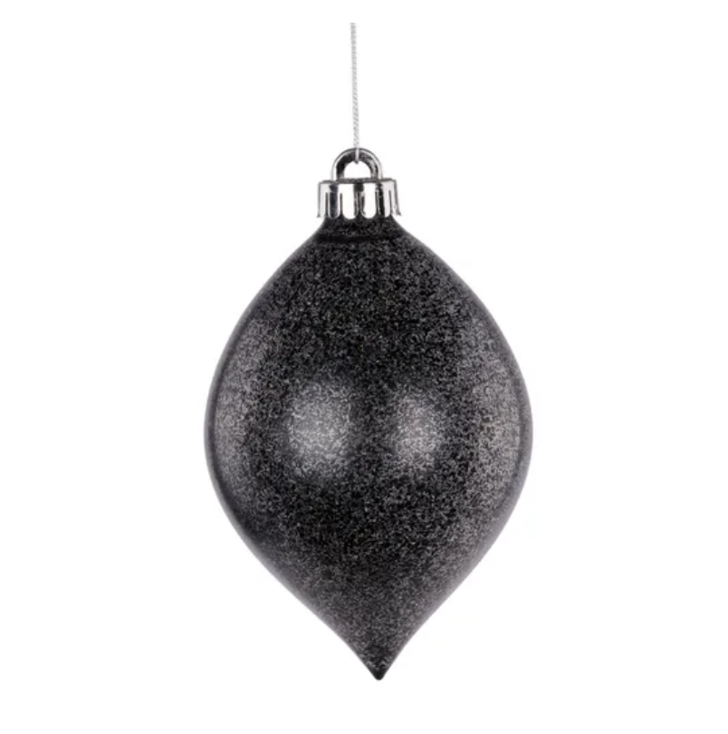 6"H x 4"Dia Teardrop Ornament (Speckle Black)