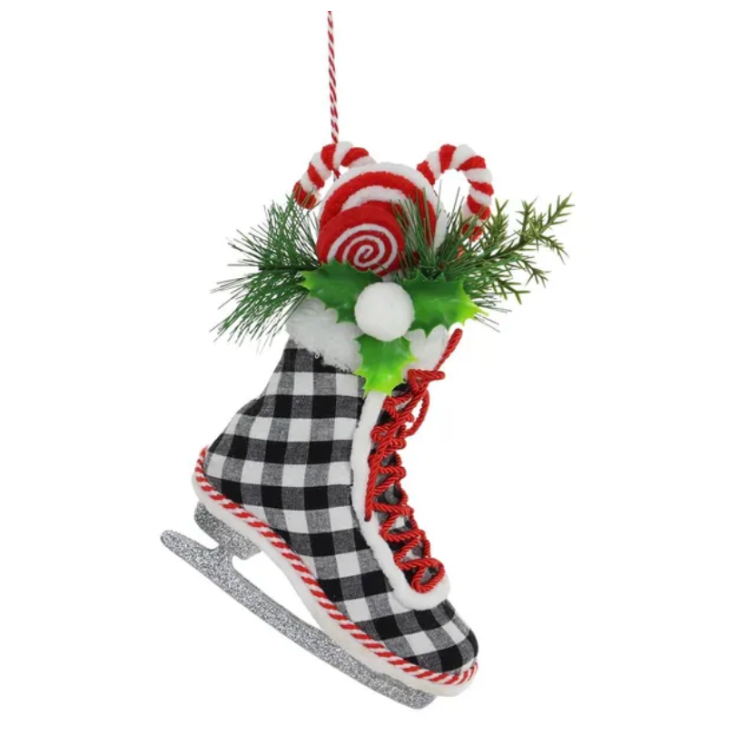 9"H x 6.25"L Ice Skate Ornament