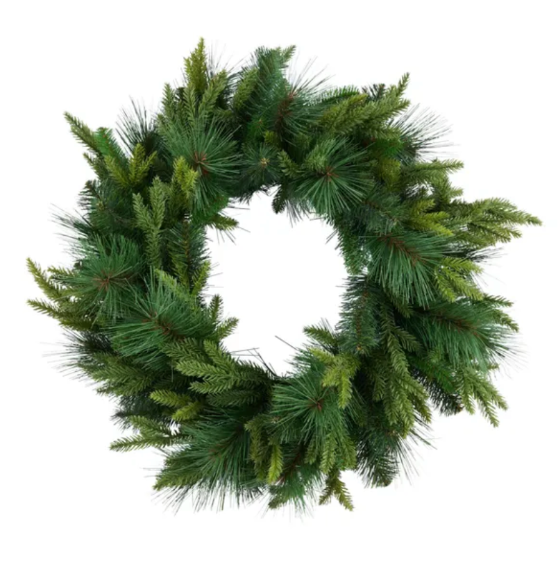 24"Dia Mixed Pine Wreath Uv Protection