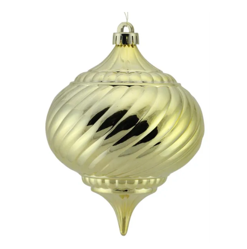 200Mm Swirl Stripe Onion (Shiny Light Gold)