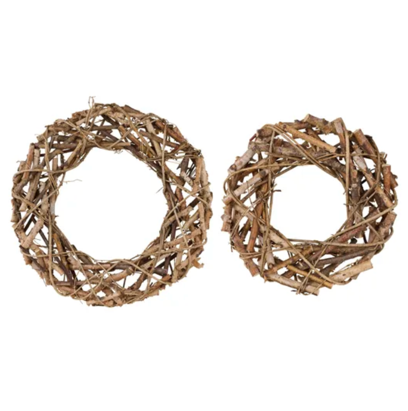 12"/24"Dia Birch Twig Wreath (Set of 2)