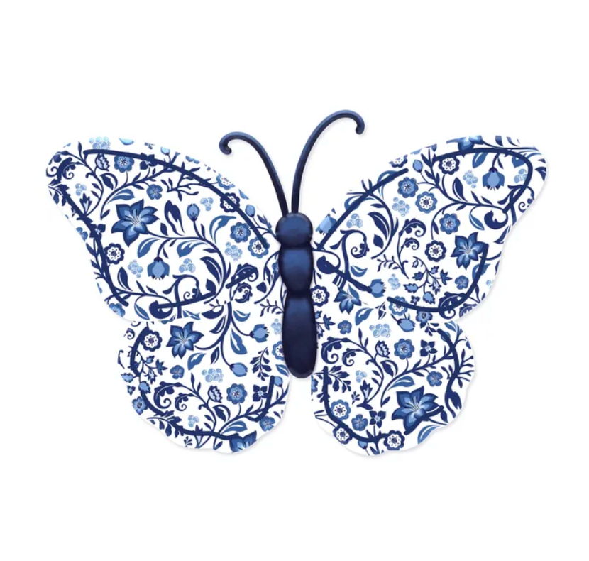 12"L x 8.3"H Chinoiserie Butterfly
