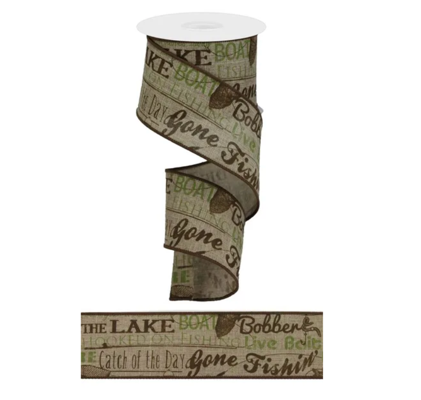 2.5" x 10yd Fish Words/Royal