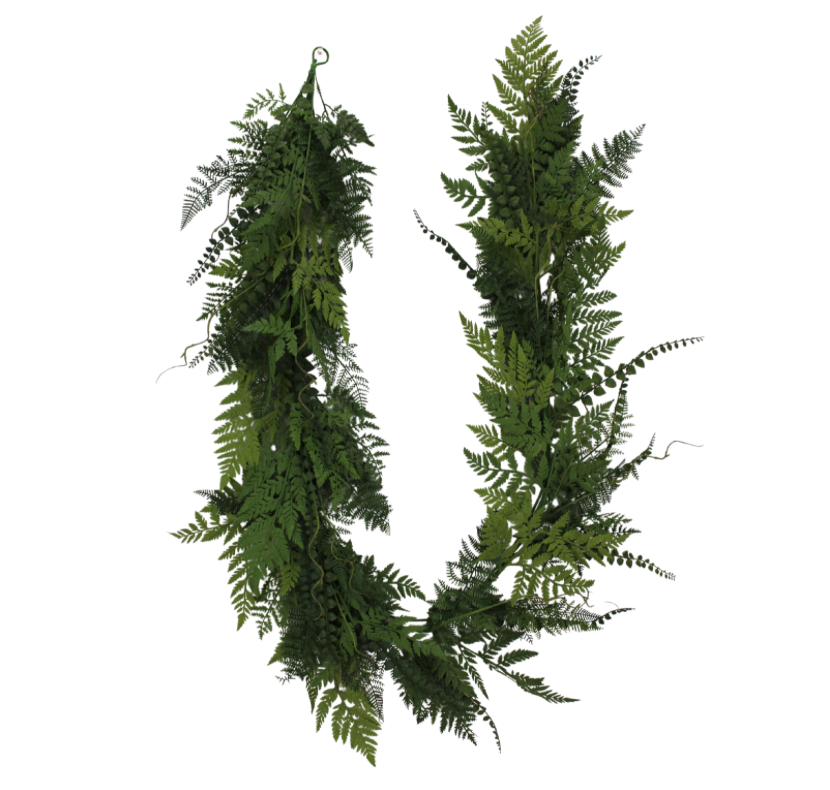 6ft Mixed Fern Garland