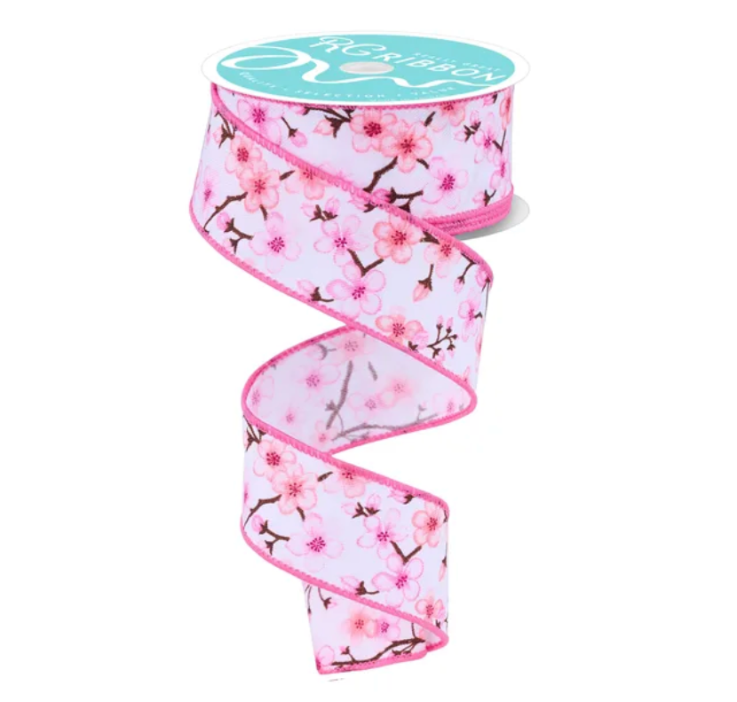 1.5" x 10yd Cherry Blossoms